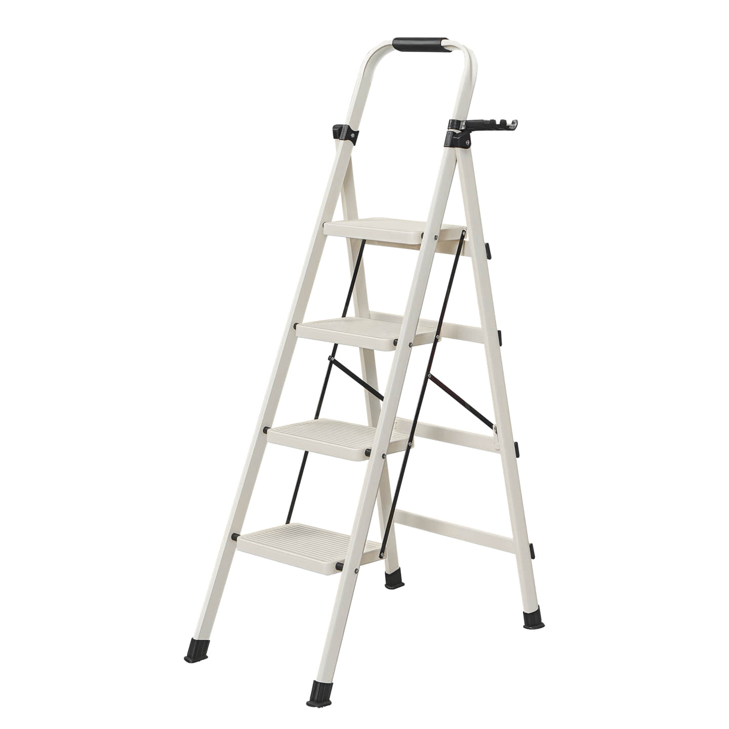 ARK09 4-Step Folding Household Ladder with Handrail