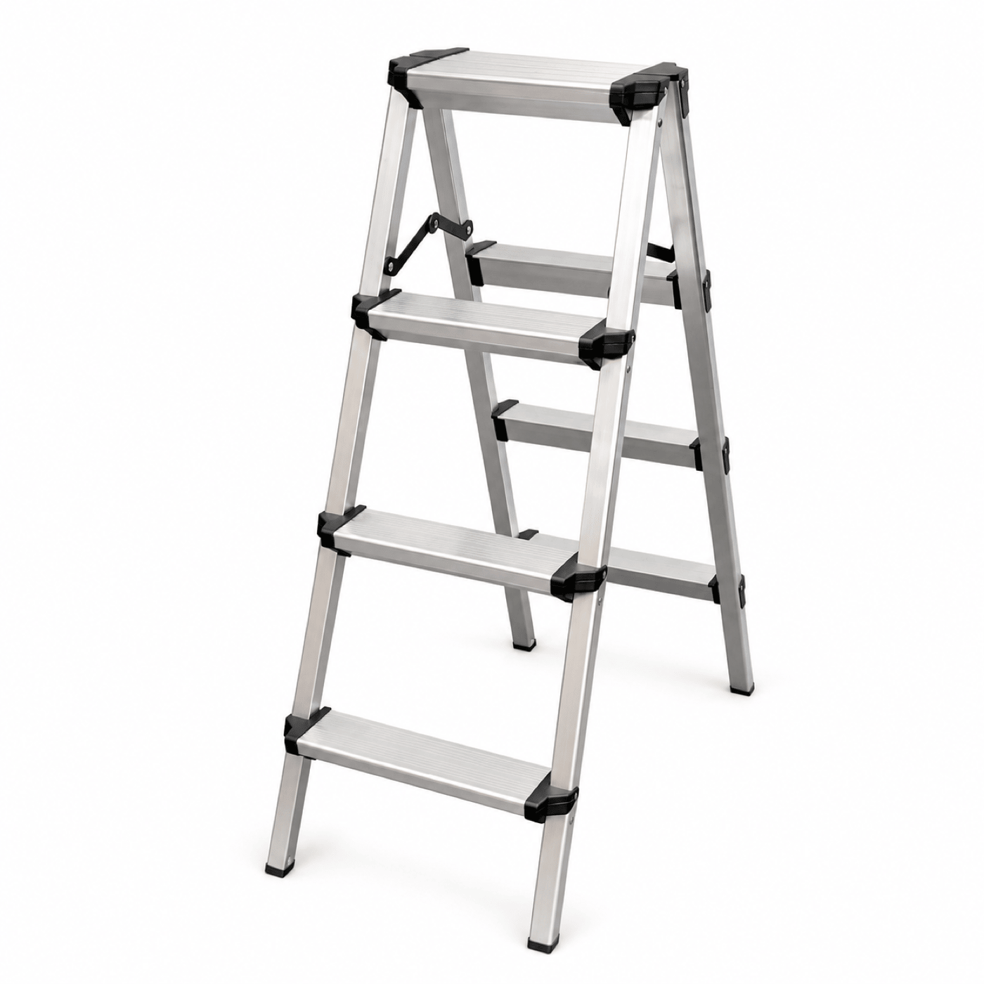 WL8A 4-Step Double-Sided Aluminum Step Ladder