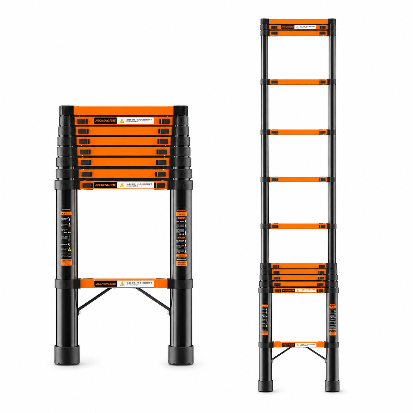G-ST Carbon Steel Telescopic Ladder with Independent Rung Locking